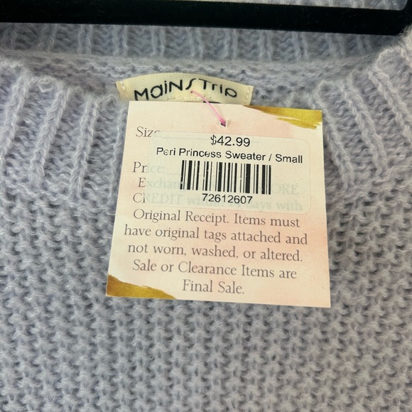 NWT Main Strip Lavender Floral Knit Sweater - Picture 4 of 7